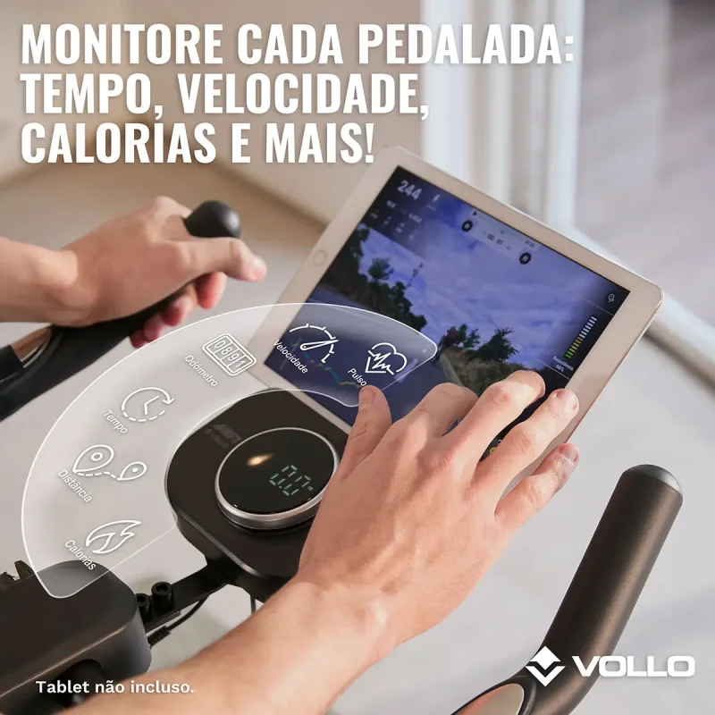 Bicicleta Ergometrica Spinning Vollo Sf1 Roda 6 Kg