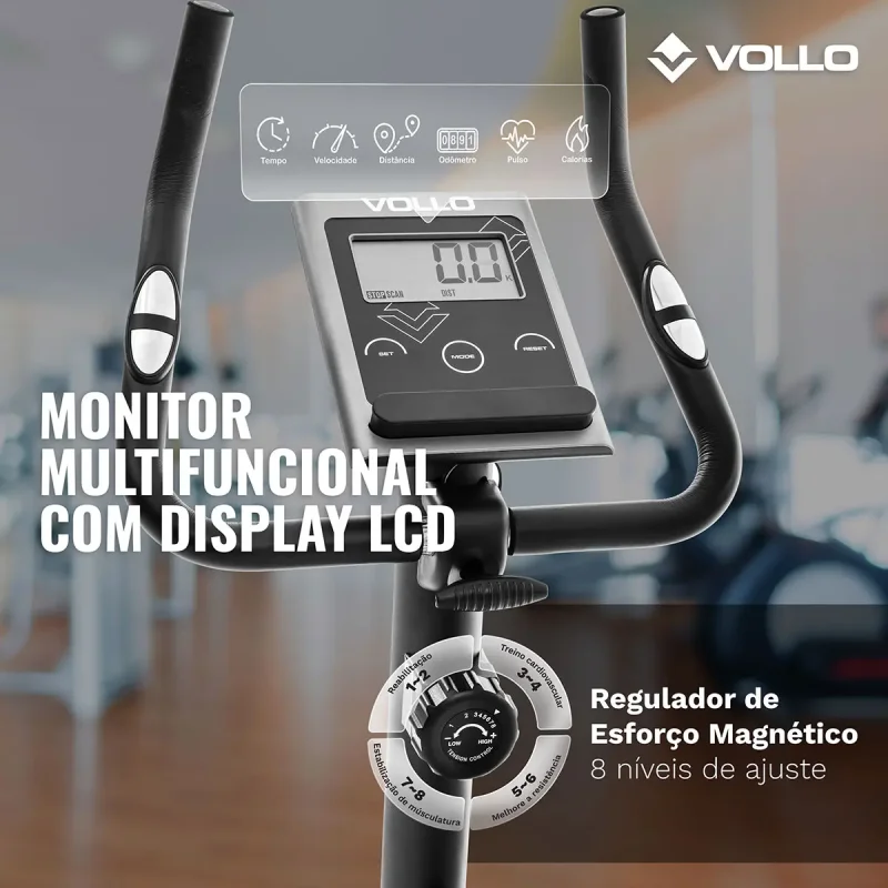 Bicicleta Ergometrica Vertical Magnetica Vollo Vx1 5 Kg