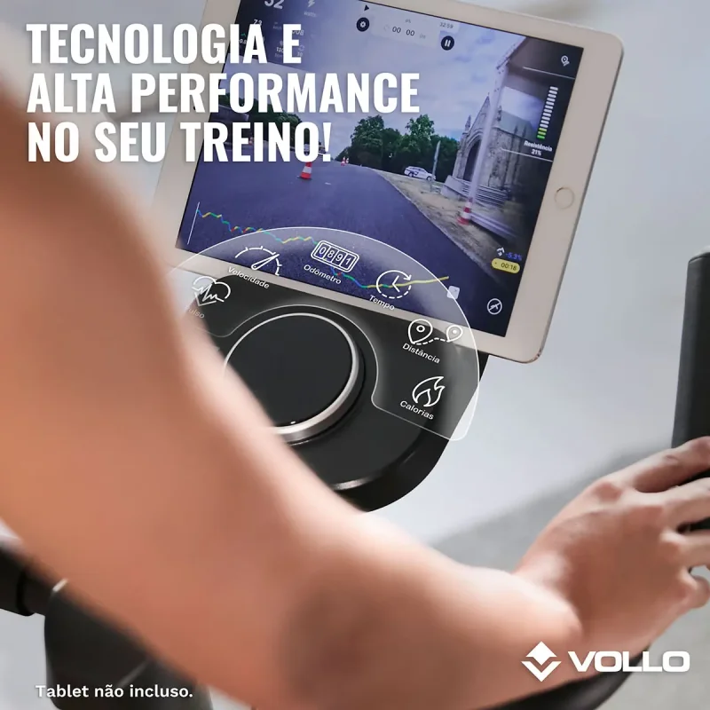 Bicicleta Spinning Magnetica Vollo Vs2 Roda 8kg Ate 120kg