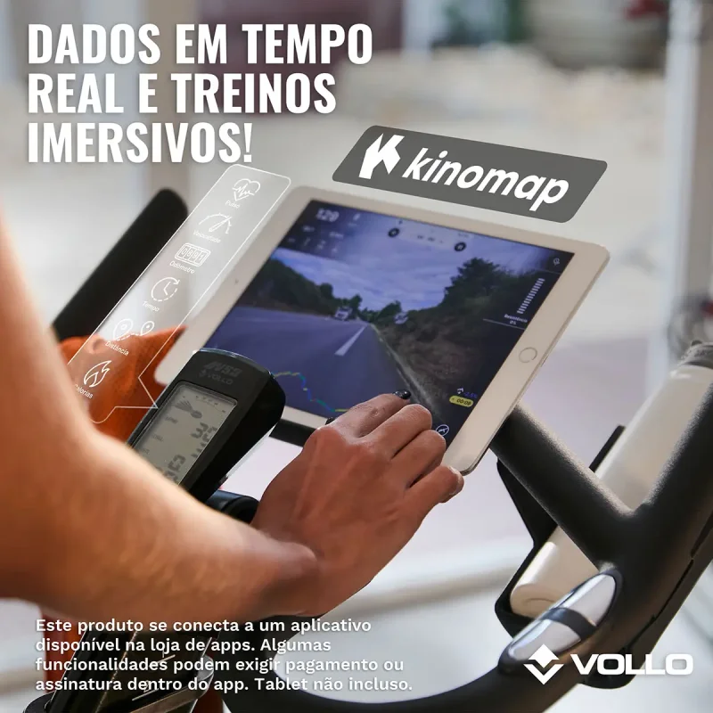 Bicicleta Spinning Magnetica Vollo Vs3 Com Bluetooth