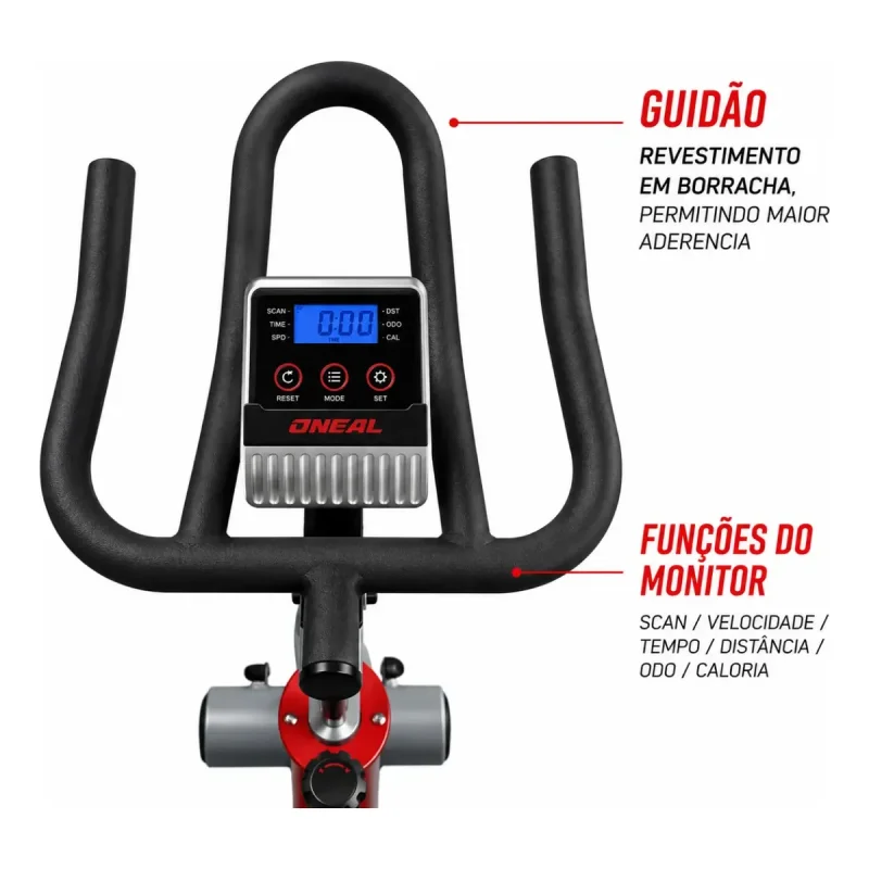 Bicicleta Spinning Profissional Oneal Tp4000 20kg Ate 180kg