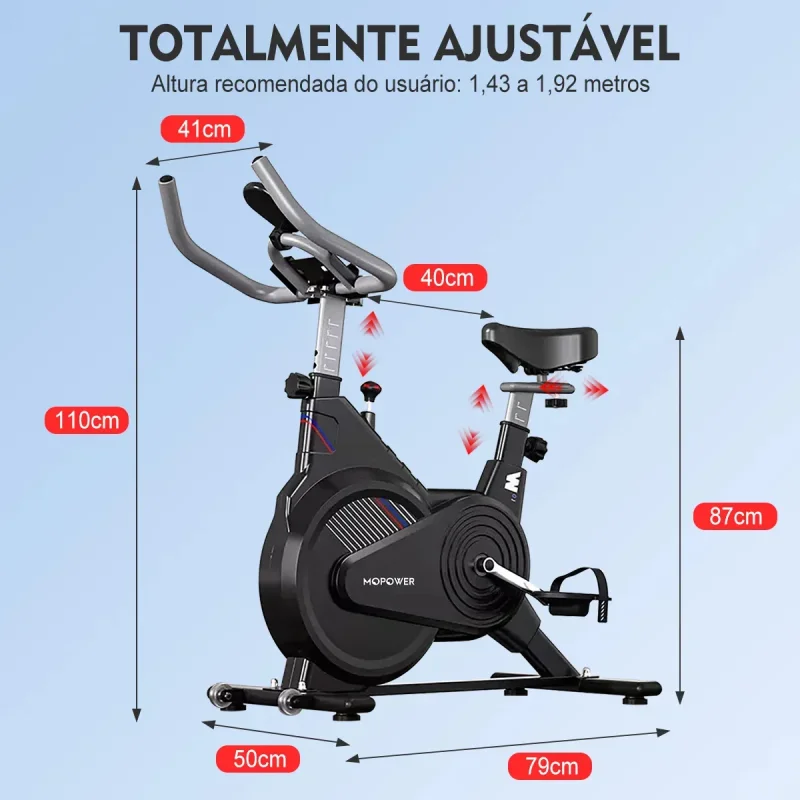 Bicicleta Spinning Python Fly Mecanica Ate 150 Kg