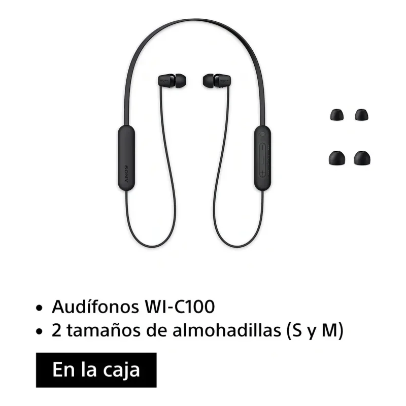 Fone Bluetooth Sony Wi C100 Neckband Preto