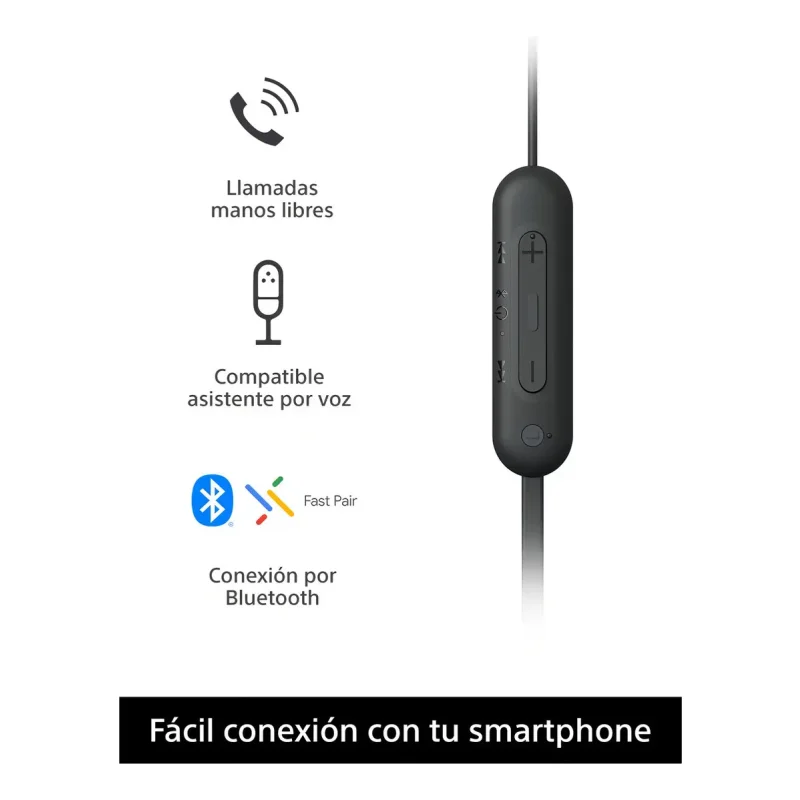 Fone Bluetooth Sony Wi C100 Neckband Preto