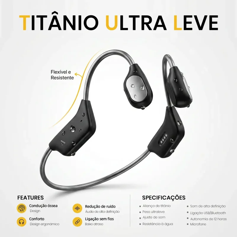 Fone De Conducao Ssea Daoyee Bluetooth 54 Esportivo