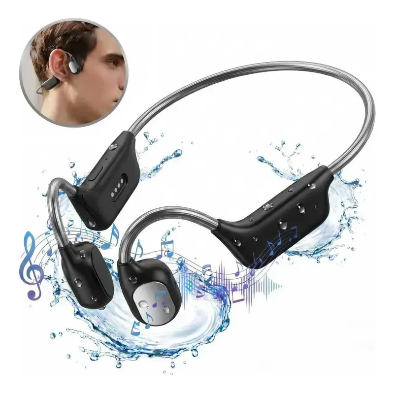 Fone de Condução Óssea Daoyee Bluetooth 5.4 Esportivo