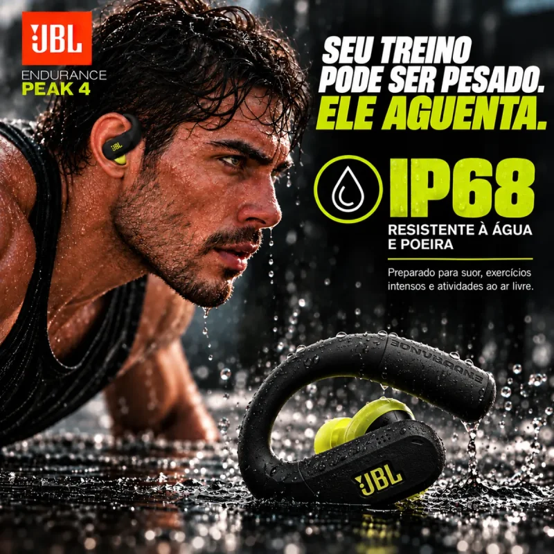 Fone De Ouvido Bluetooth Jbl Endurance Peak 4 Esportivo Anc