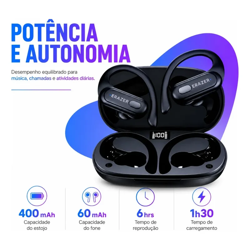 Fone De Ouvido Esportivo Bluetooth Lenovo Xt60 Erazer
