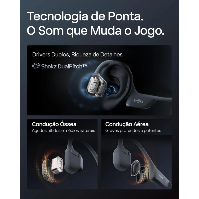 Fone De Ouvido Shokz Openrun Pro 2 S820 Conducao Ssea