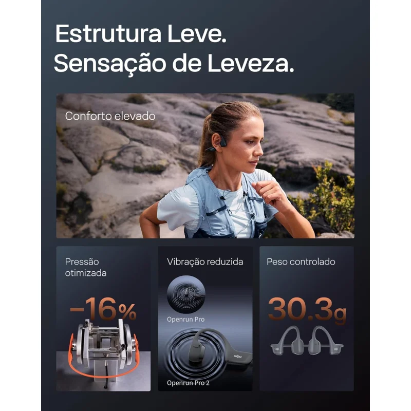 Fone De Ouvido Shokz Openrun Pro 2 S820 Conducao Ssea