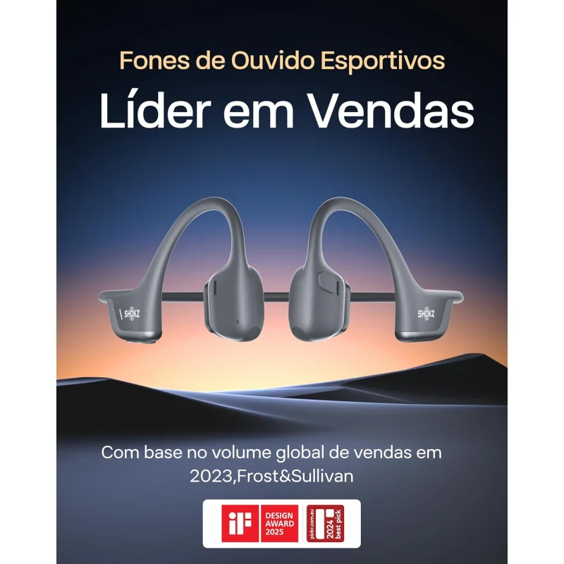 Fone De Ouvido Shokz Openrun Pro 2 S820 Conducao Ssea
