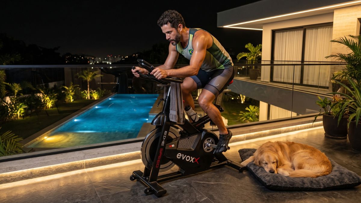 Bicicleta Ergometrica Spinning Evox X6 Eletromagnetica 20kg