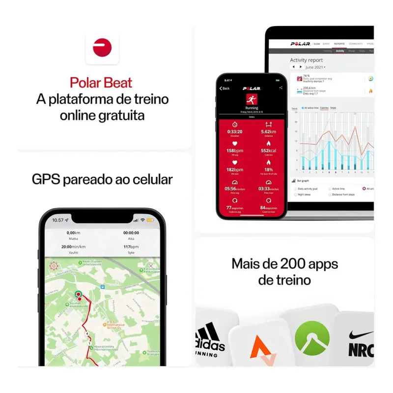 Sensor Cardiaco Polar H10 Preto Tamanho Ppp Bluetooth E Ant