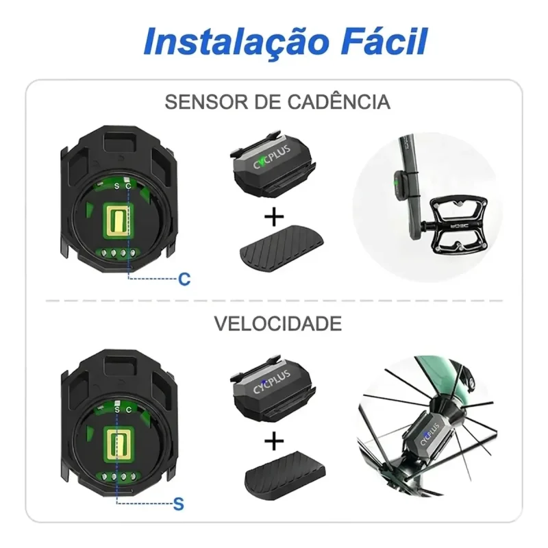 Sensor De Cadencia Ou Velocidade Cycplus C3 Bluetooth Ant