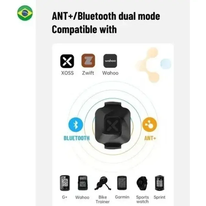 Sensor De Cadencia Ou Velocidade Xoss Vortex Bluetooth Ant