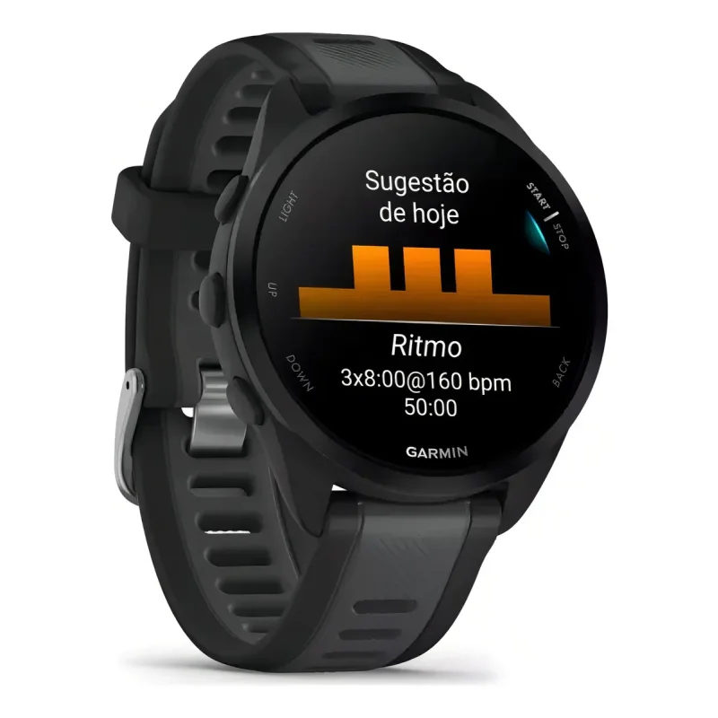 Smartwatch Garmin Forerunner 165 Tela Amoled Preto