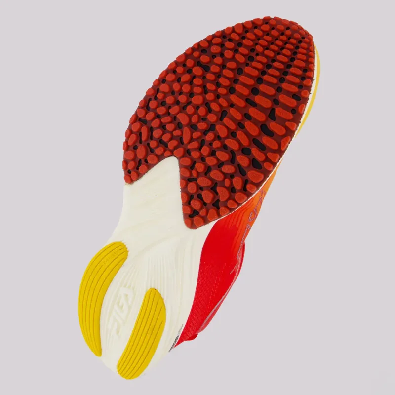 Tenis Fila Kr6 Frame Feminino Vermelho E Amarelo Calcado Esportivo Para Corrida