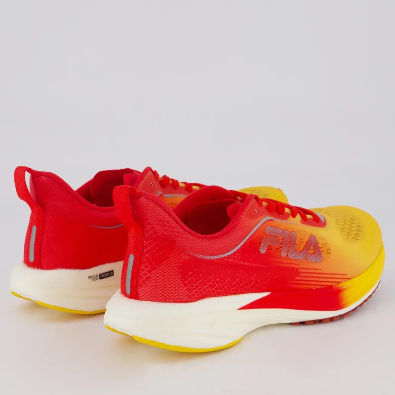 Tenis Fila Kr6 Frame Feminino Vermelho E Amarelo Calcado Esportivo Para Corrida