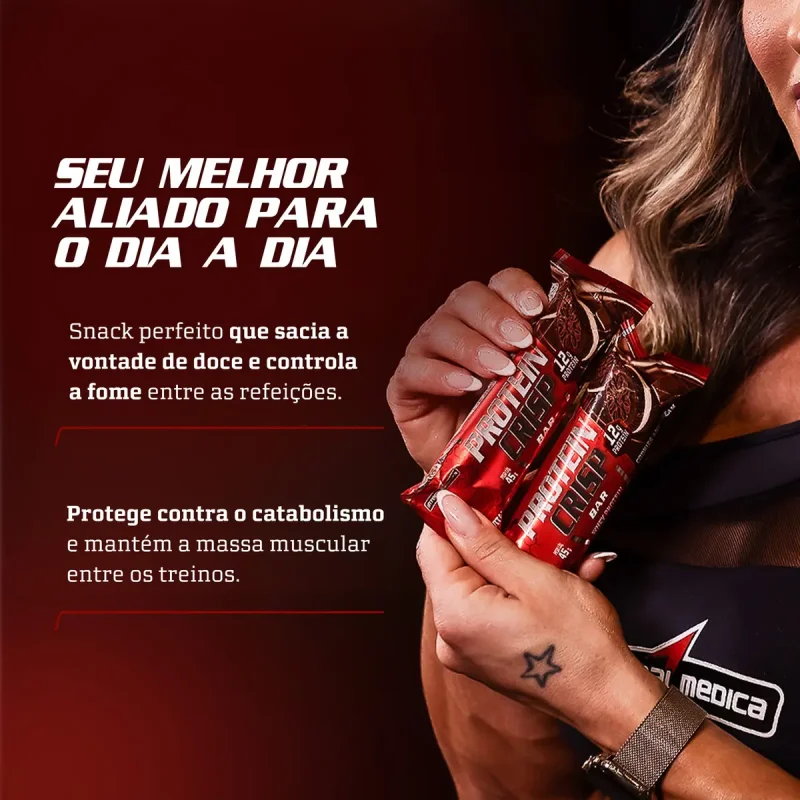 Barra De Proteina Whey Crisp Bar Cookies 12un Integralmedica