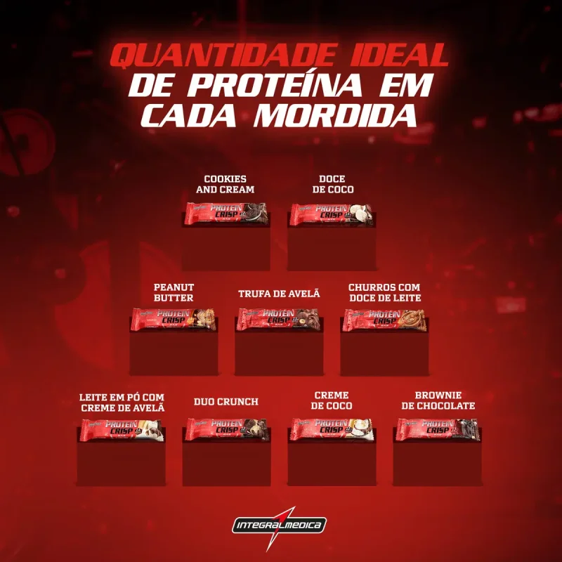 Barra De Proteina Whey Crisp Bar Cookies 12un Integralmedica