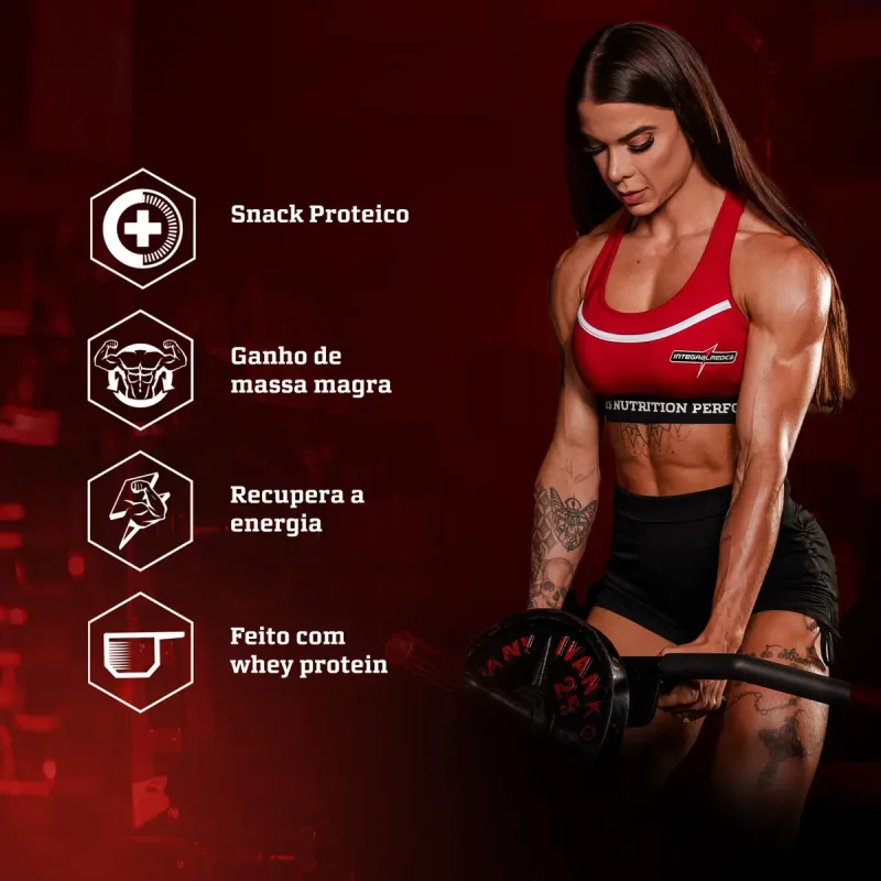 Barra De Proteina Whey Crisp Bar Cookies 12un Integralmedica