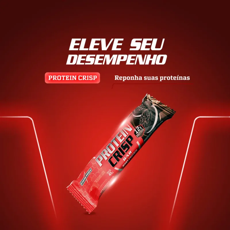 Barra De Proteina Whey Crisp Bar Cookies 12un Integralmedica
