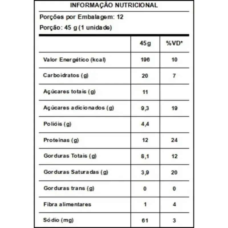 Barra Protein Crisp Bar Integralmedica 12 Unidades 540g