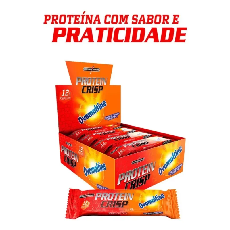 Barra Protein Crisp Bar Integralmedica 12 Unidades 540g