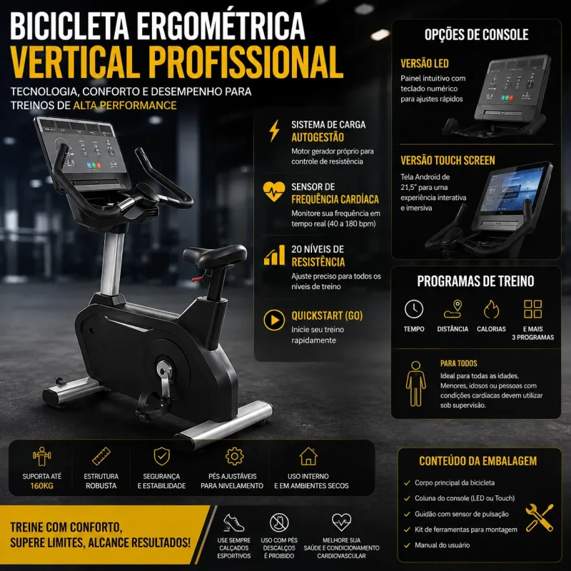 Bicicleta Ergometrica Ahead Sports Vertical Profissional