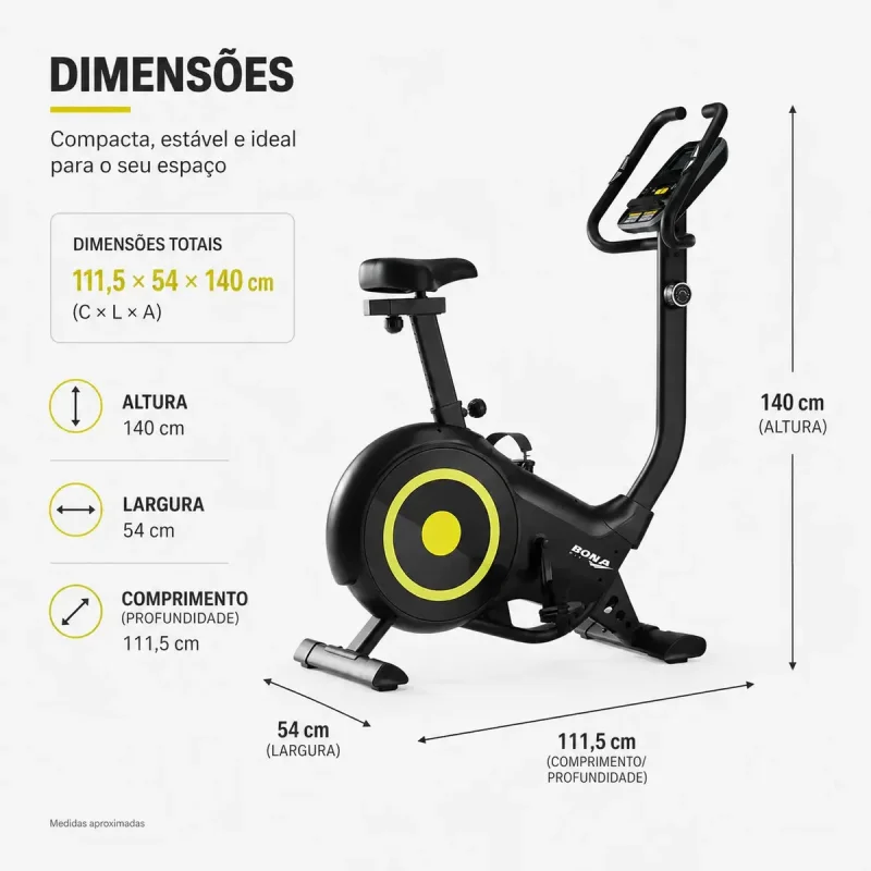 Bicicleta Ergometrica Vertical Bonafit Magnetica 110kg