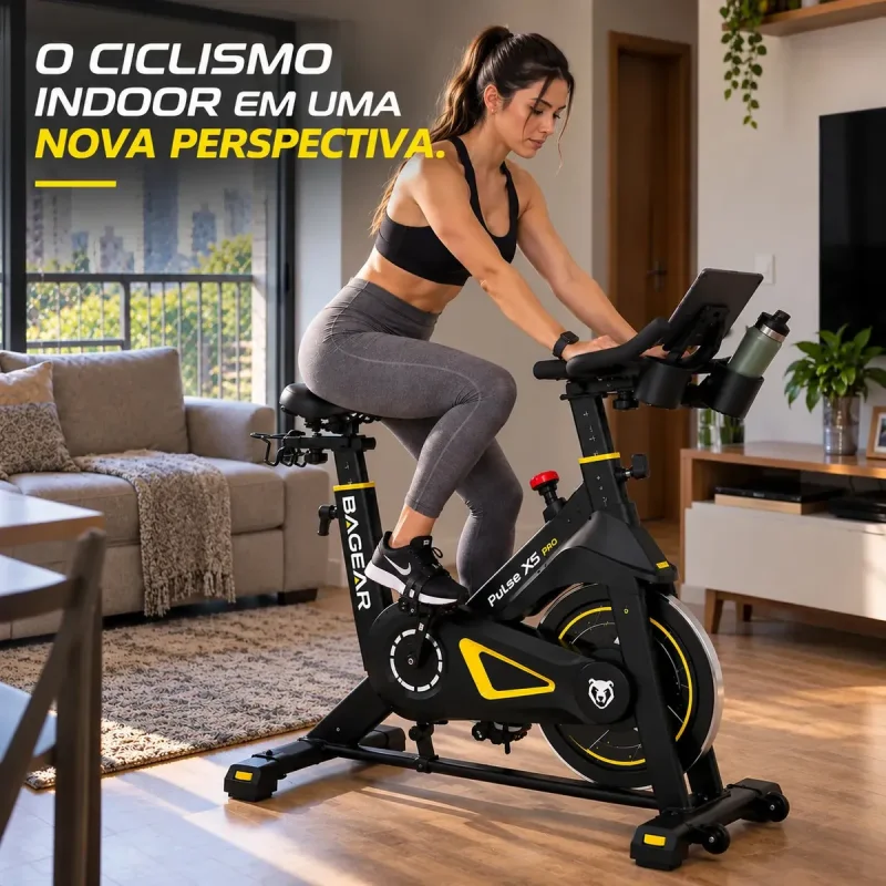 Bicicleta Spinning Bagear Pulse X5 Pro Magnetica 13kg