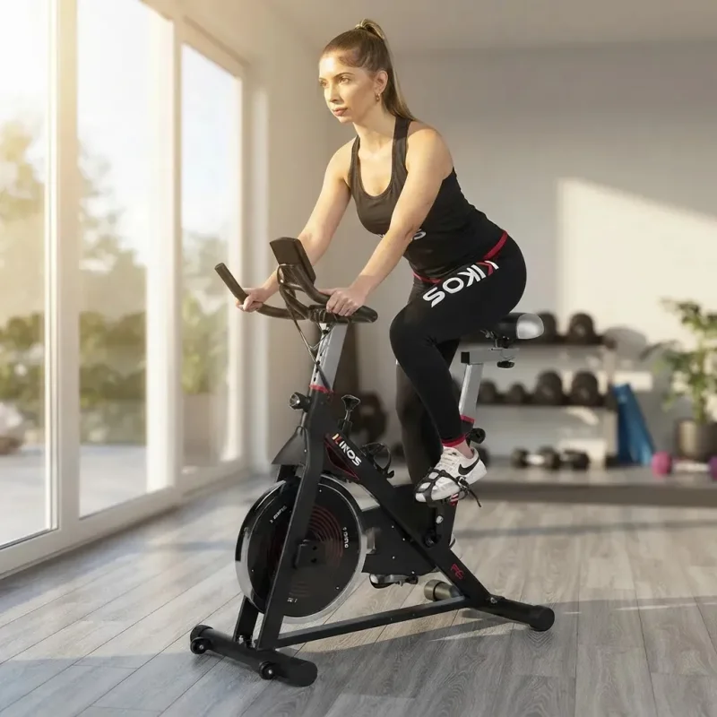 Bicicleta Spinning Kikos F5i Roda 10kg Suporta Ate 120kg