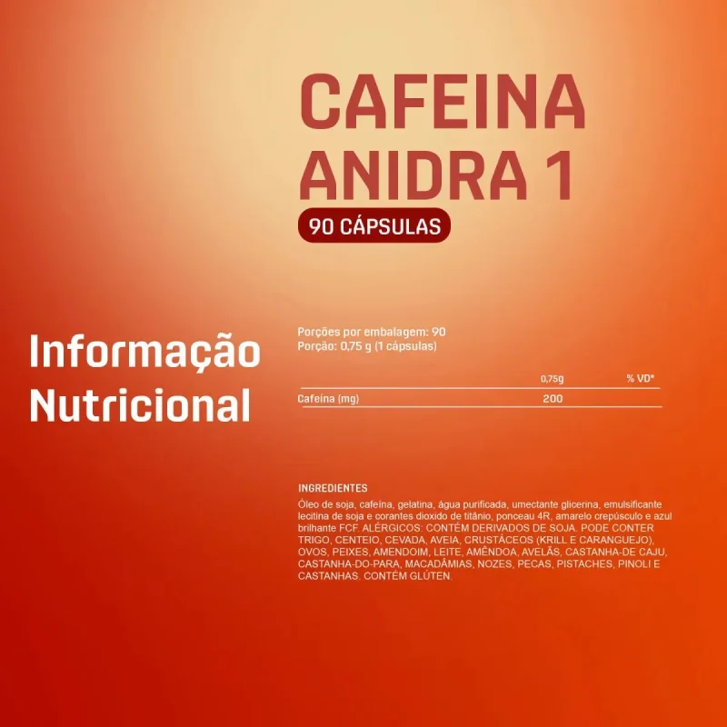 Cafeina Dux Nutrition 90 Capsulas Termogenico Pre Treino