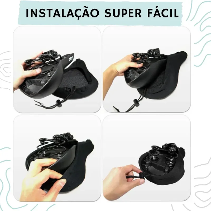Capa Gel Banco Selim Ajustavel Bike Mtb Speed Spinning