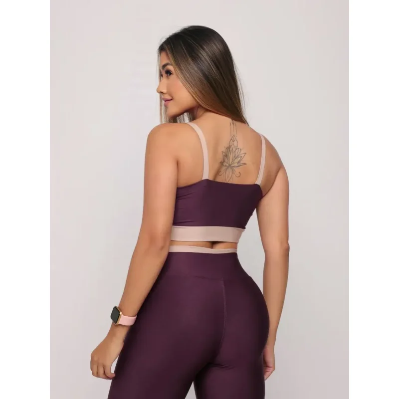Conjunto Academia Calca Legging E Top Zero Transparencia