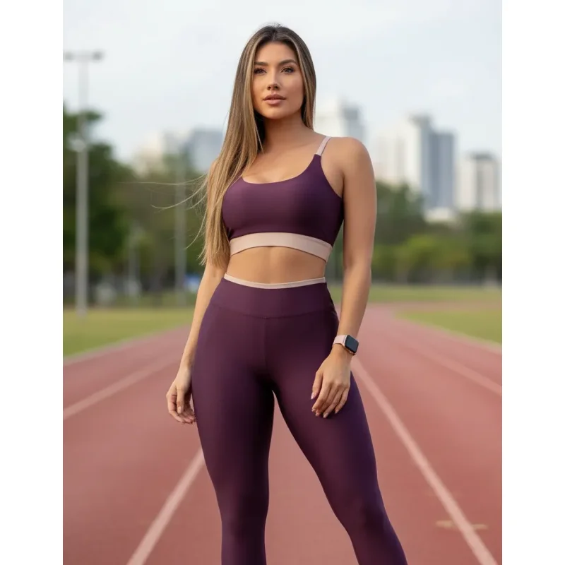 Conjunto Academia Calca Legging E Top Zero Transparencia