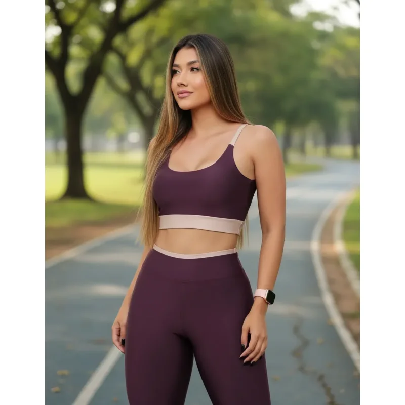 Conjunto Academia Calca Legging E Top Zero Transparencia