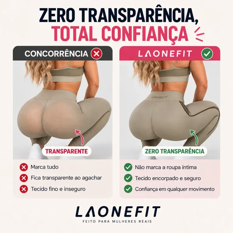 Conjunto Fitness Feminino Calca E Top Laonefit Forte