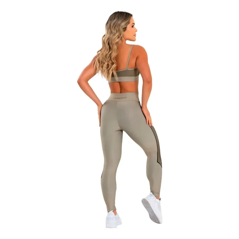 Conjunto Fitness Feminino Calca E Top Laonefit Forte