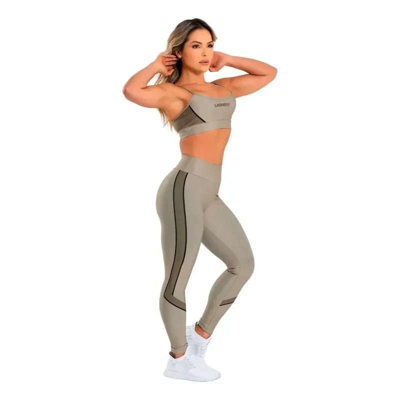 Conjunto Fitness Feminino Calça e Top Laonefit Forte