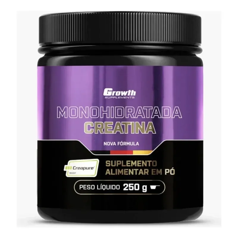 Creatina Creapure Growth Supplements 250g Sem Sabor