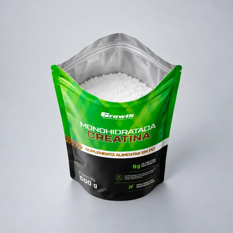 Creatina Monohidratada 500g Growth Supplements Pouch