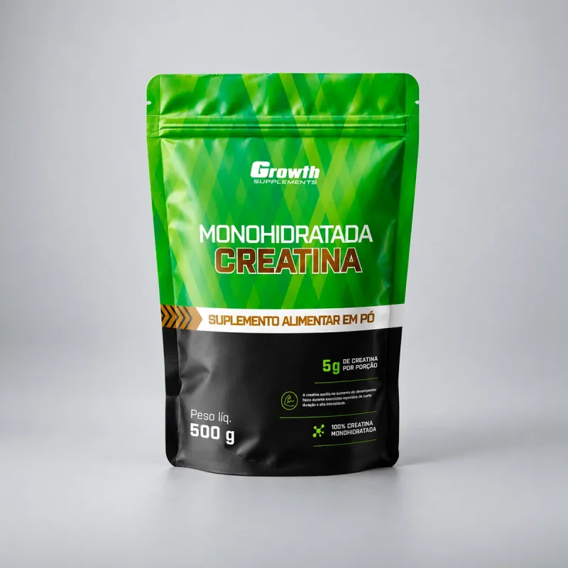Creatina Monohidratada 500g Growth Supplements Pouch