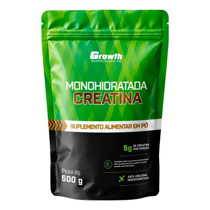 Creatina Monohidratada 500g Growth Supplements Pouch