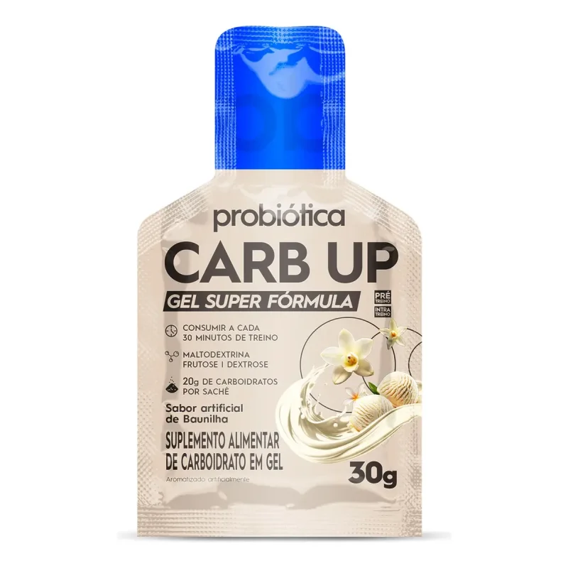 Gel Carboidrato Probiotica Carb Up Baunilha 30g 10 Un