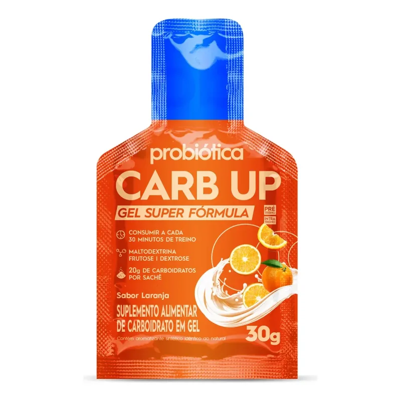 Gel Carboidrato Probiotica Carb Up Laranja 30g 10 Un