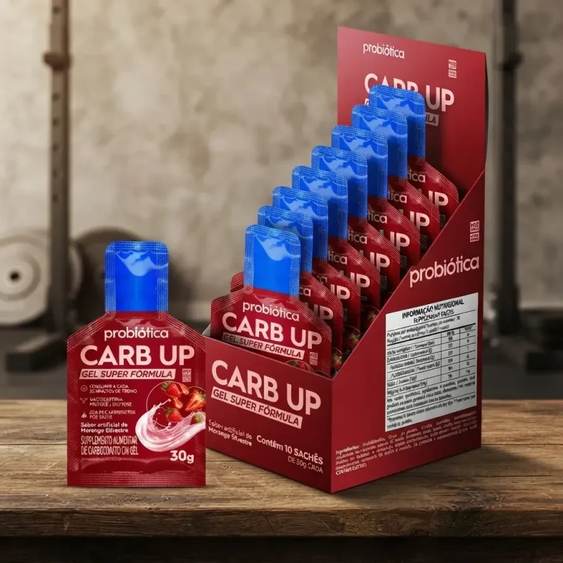 Gel Carboidrato Probiotica Carb Up Morango Silvestre 10 Un