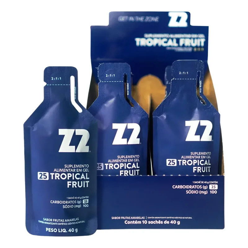 Gel Carboidrato Z2 Tropical Fruit 40g Caixa Com 10 Un