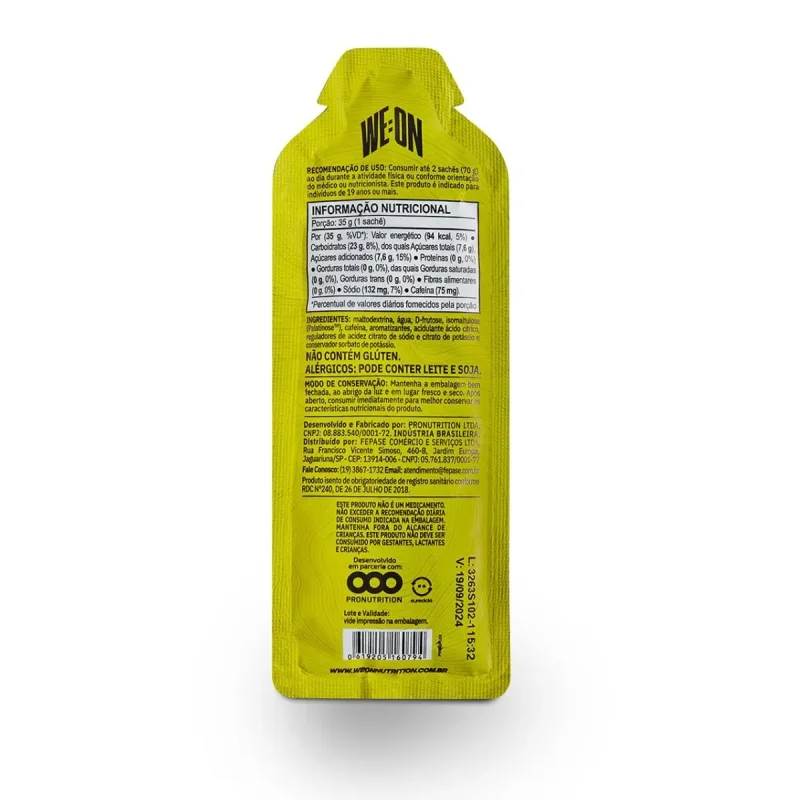 Gel De Carboidrato Weon Energy Shot Limonada Suica 10 Saches