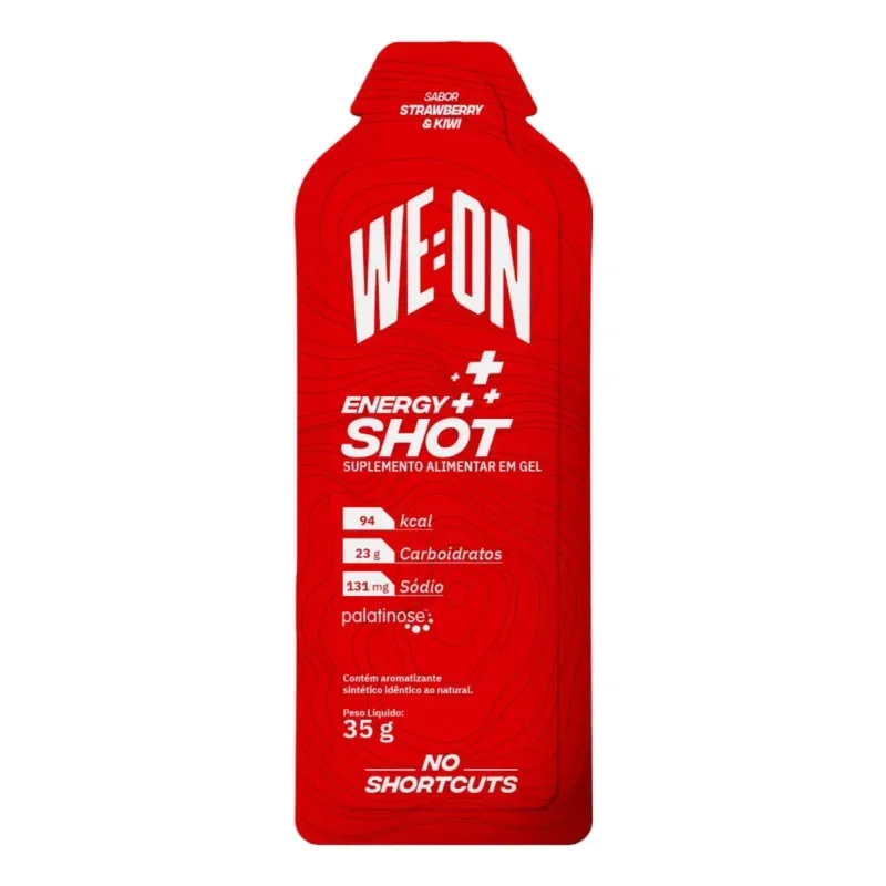 Gel de Carboidrato We:On Energy Shot Morango Kiwi 10 Sachês